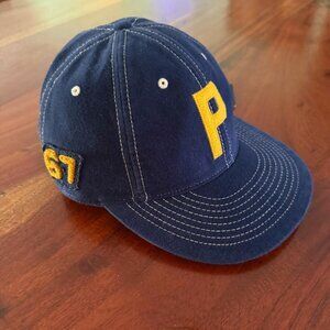 NWT RALPH LAUREN 1 OF 1 FELT CHAMOIS “P” CAP NY 67 STAR PATCHES NAVY BLUE